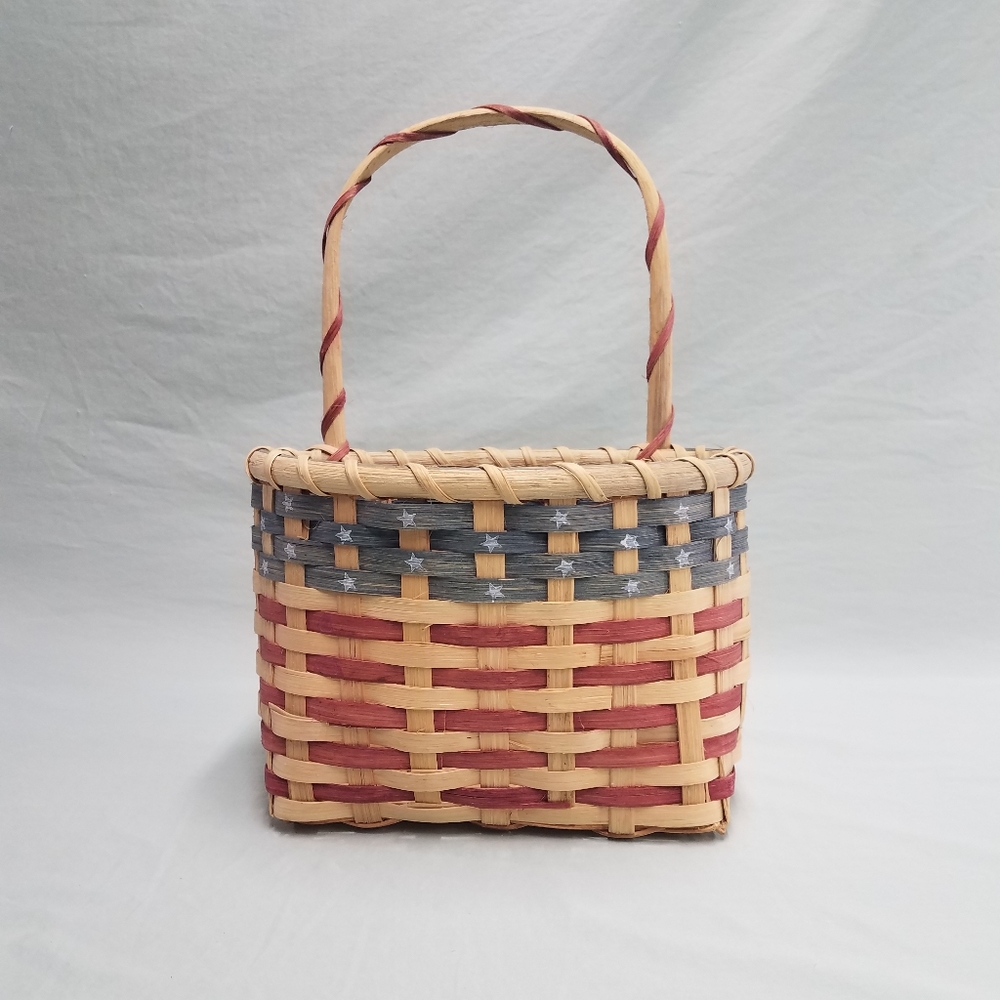 Hand Made Stars And Stripes Mail/Utensils Basket
